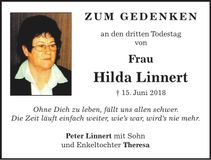Traueranzeige Hilda Linnert