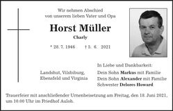 Traueranzeige Horst Müller
