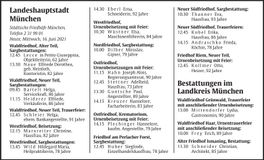 Traueranzeige Abendzeitung Bestattungskalender