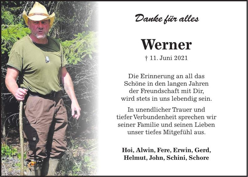 Traueranzeige Werner Lubinski