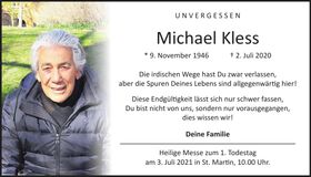 Traueranzeige Michael Kless