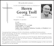 Traueranzeige Georg Troll