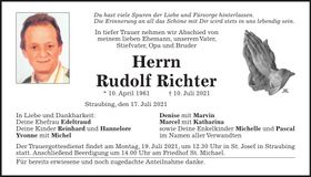 Traueranzeige Rudolf Richter