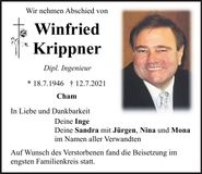 Traueranzeige Winfried Krippner