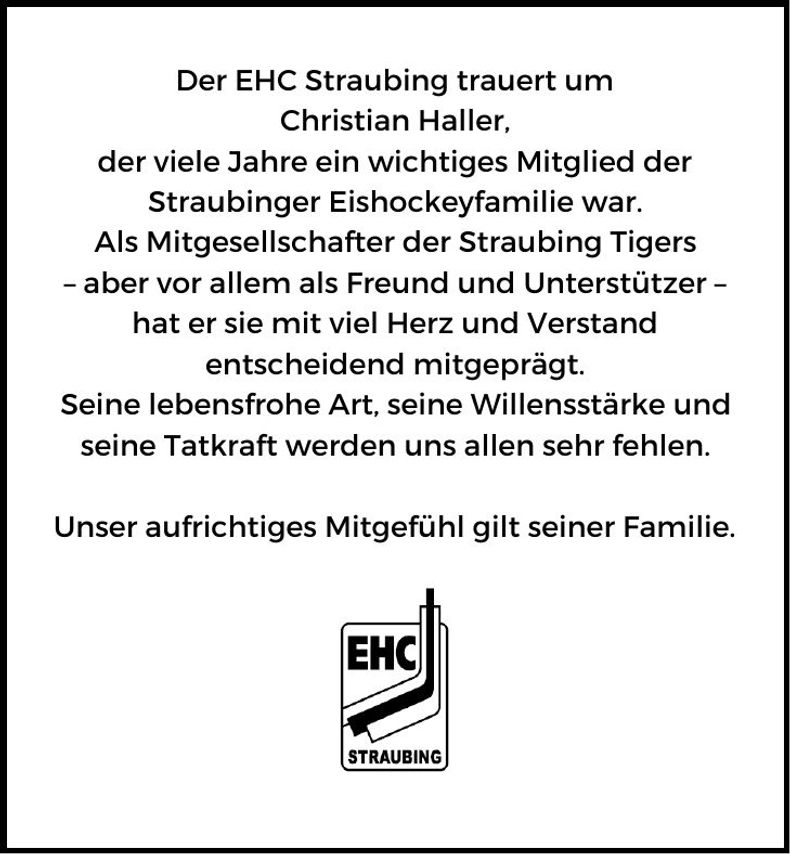 Traueranzeige Christian Haller