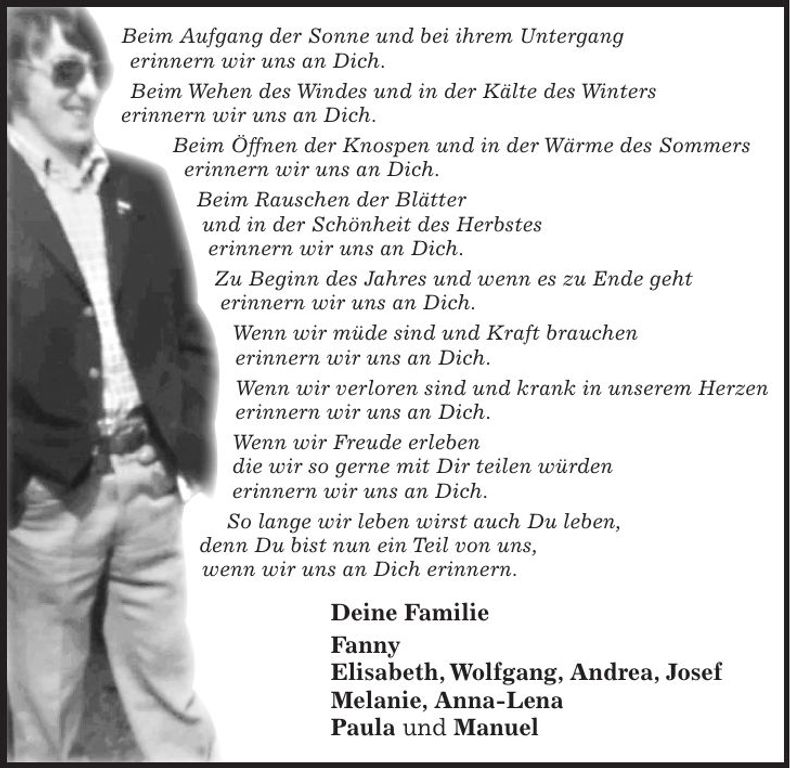 Traueranzeige Andrea Wittmann