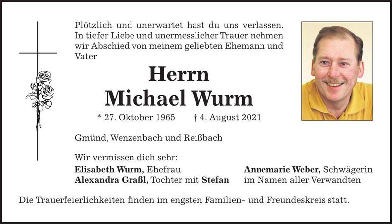 Traueranzeige Michael Wurm