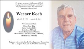 Traueranzeige Werner Koch