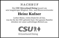 Traueranzeige Heinz Kufner