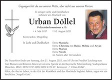 Traueranzeige Urban Döllel