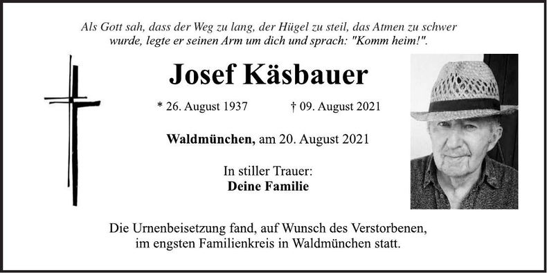 Traueranzeige Josef Käsbauer