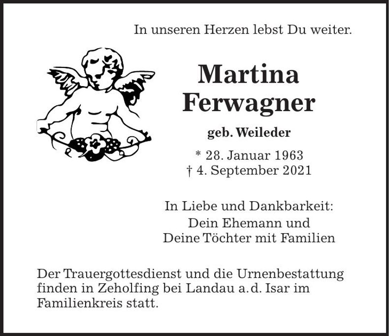 Traueranzeige Martina Ferwagner