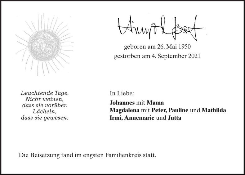 Traueranzeige Josef Himpsl