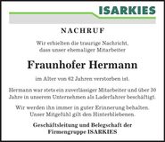 Traueranzeige Rudolf Schmiededer