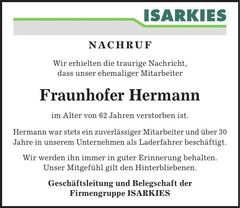 Traueranzeige Rudolf Schmiededer