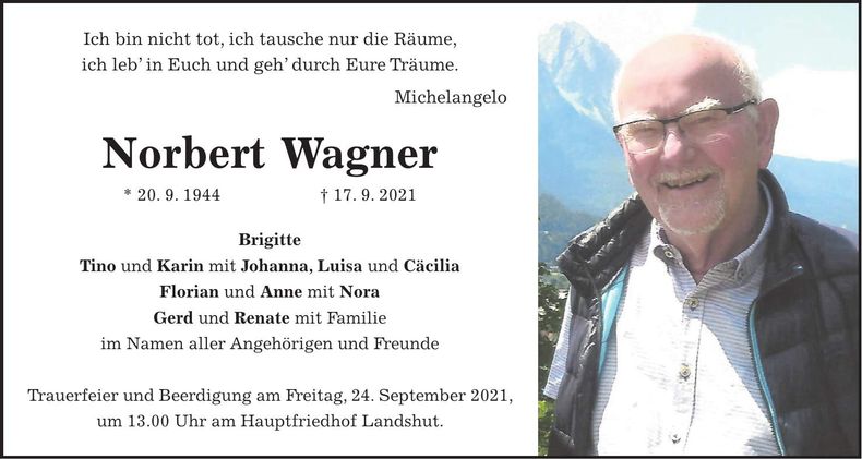 Traueranzeige Norbert Wagner