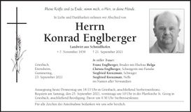Traueranzeige Konrad Englberger