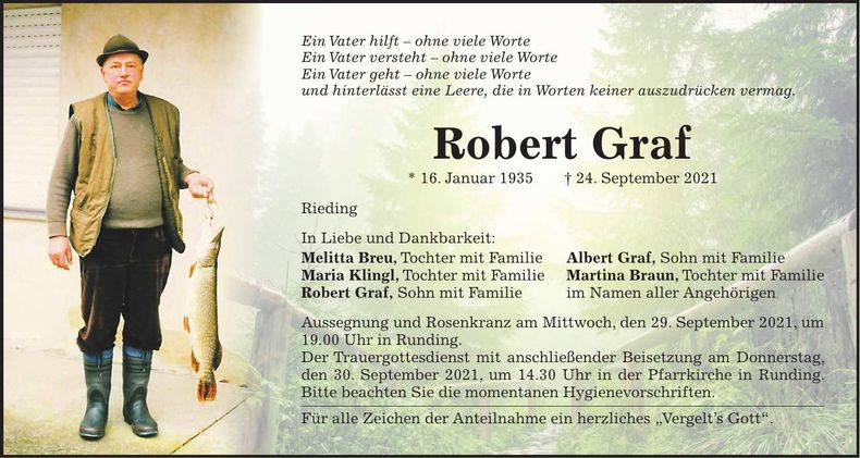 Traueranzeige Robert Graf