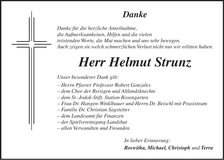 Traueranzeige Helmut Strunz