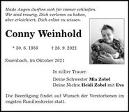 Traueranzeige Conny Weinhold