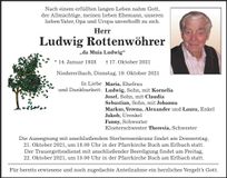 Traueranzeige Ludwig Rottenwöhrer