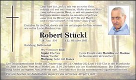 Traueranzeige Robert Stückl
