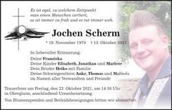 Traueranzeige Jochen Scherm