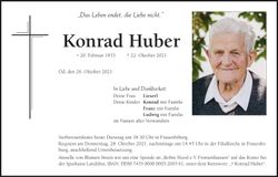 Traueranzeige Konrad Huber