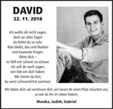 Traueranzeige David Liewehr