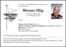 Traueranzeige Werner Illig