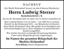 Traueranzeige Ludwig Sterzer
