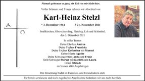 Traueranzeige Karl-Heinz Stelzl