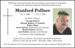 Traueranzeige Manfred Pollner