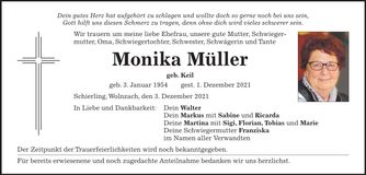 Traueranzeige Monika Müller