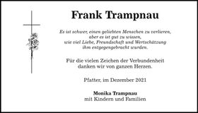 Traueranzeige Frank Trampnau