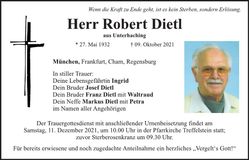 Traueranzeige Robert Dietl