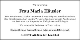 Traueranzeige Alois Kinateder