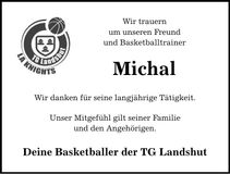 Traueranzeige Michal Maleta