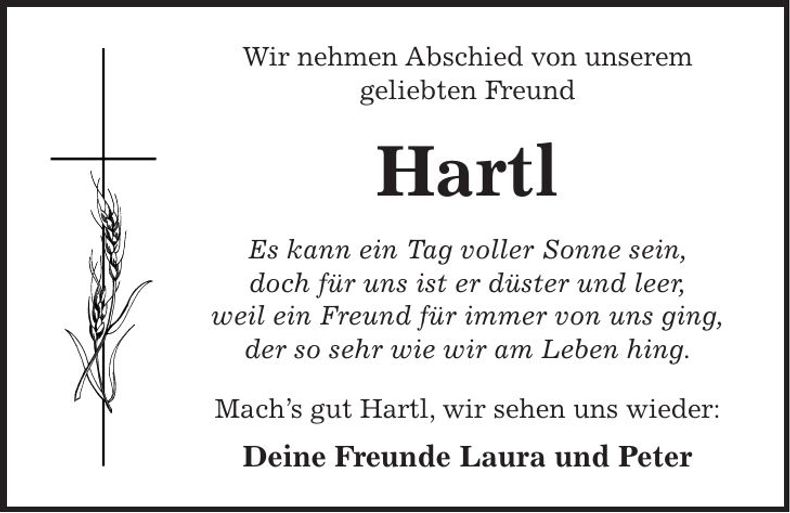 Traueranzeige Leonhard Vilser