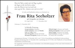 Traueranzeige Rita Seeholzer