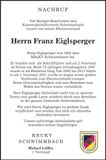 Traueranzeige Franz Eiglsperger
