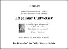 Traueranzeige Budweiser Engelmar