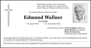 Traueranzeige Edmund Wallner