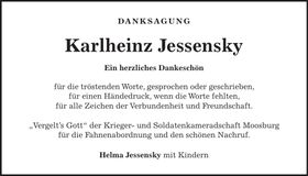 Traueranzeige Karlheinz Jessensky