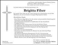 Traueranzeige Brigita Krojer