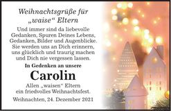 Traueranzeige Carolin Nachreiner