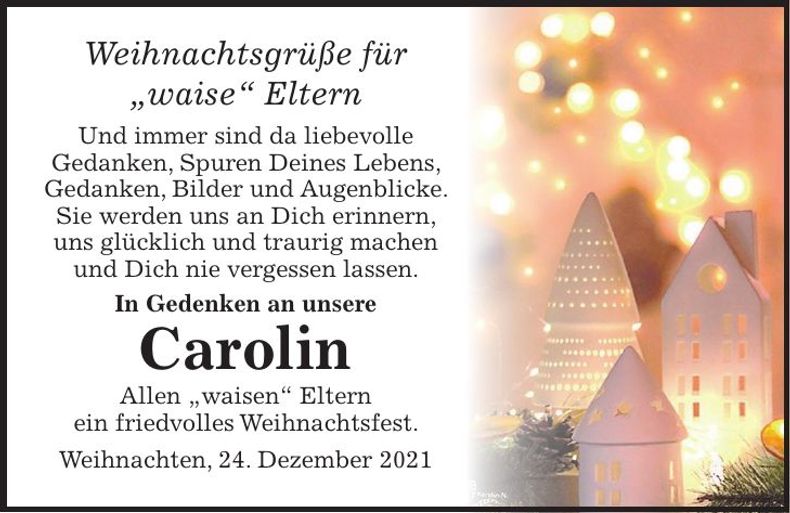 Traueranzeige Carolin Nachreiner
