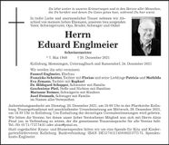 Traueranzeige Eduard Englmeier