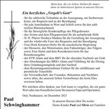 Traueranzeige Paul Schwinghammer