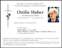 Traueranzeige Ottilie Huber